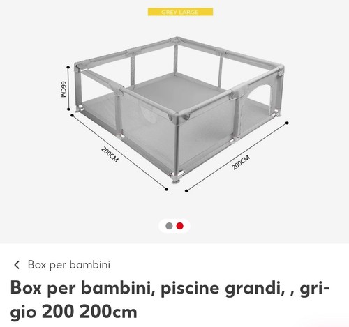 Box per bambini grigio grande