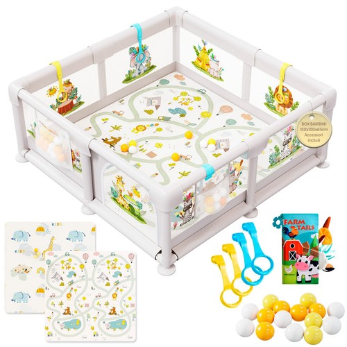 Box bambini 150x150cm con - 150x150cm,